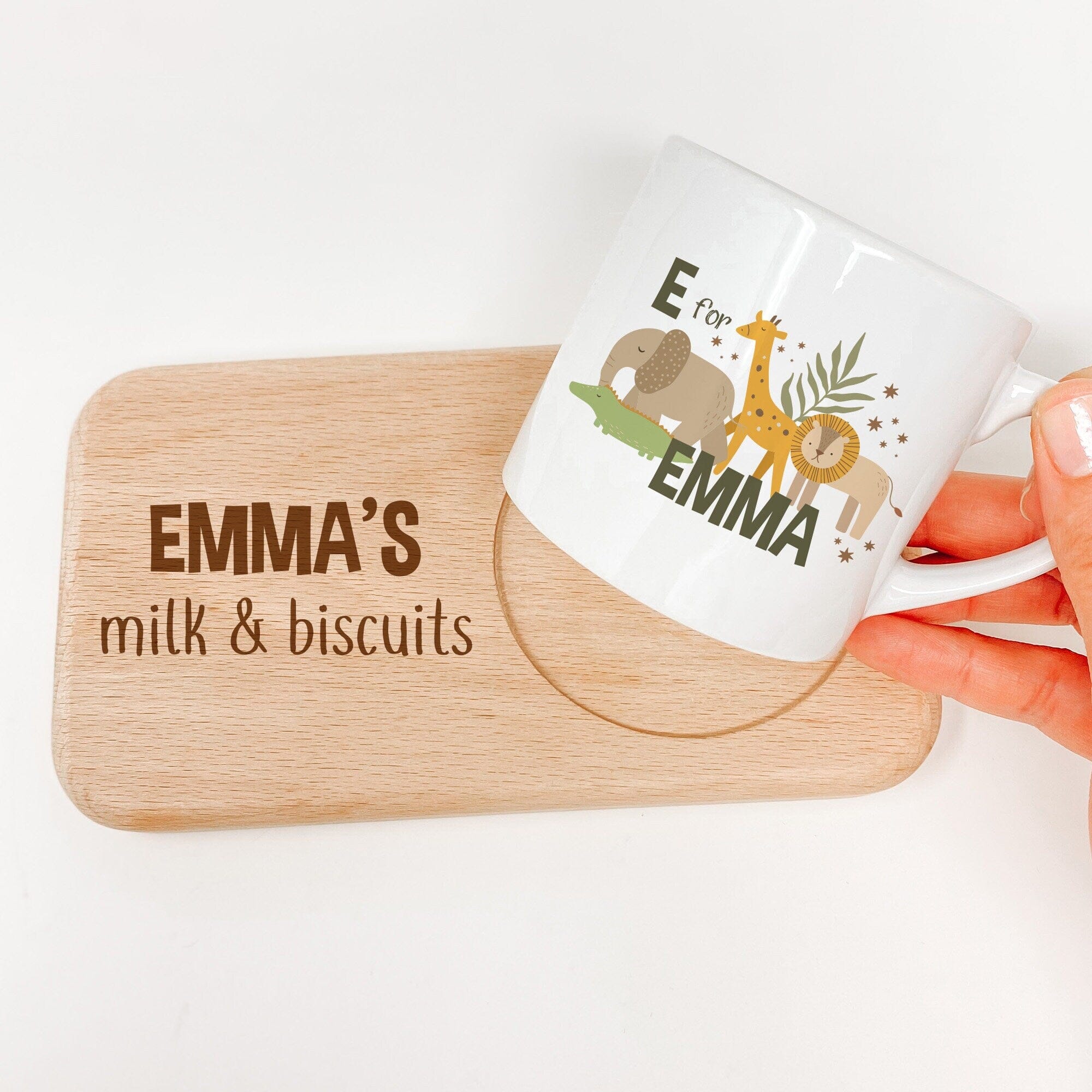 Personalised Kids Mug and Board with Child's Name Children Birthday Gift For Girl Boy