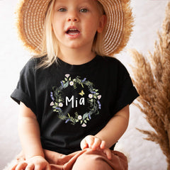Personalised kids name t-shirt, Birthday boy girl t shirt, top, birthday gift, Flower girl outfit