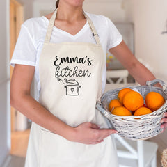 Personalised Kitchen Apron With Name Christmas Gift For Her Housewarming Mother's Day