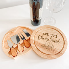 Personalised Laser Engraved Cheeseboard, Birthday Christmas Gift For Him Her Daddy Grandad Mum
