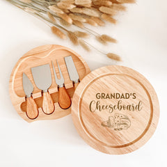 Personalised Laser Engraved Cheeseboard, Birthday Christmas Gift For Him Her Daddy Grandad Mum