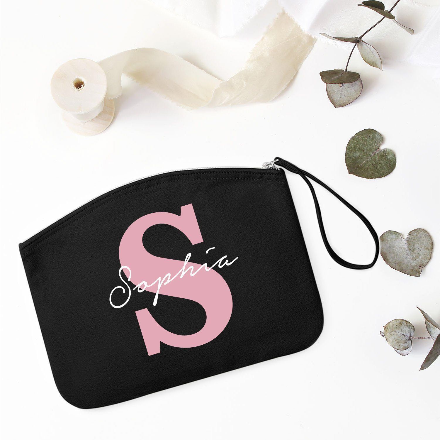 Personalised Makeup Bag Name Initial Her Make Up Bag