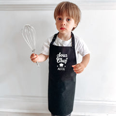 Personalised Matching Dad Kids Apron, Father's Day Christmas Birthday Gift For Dad