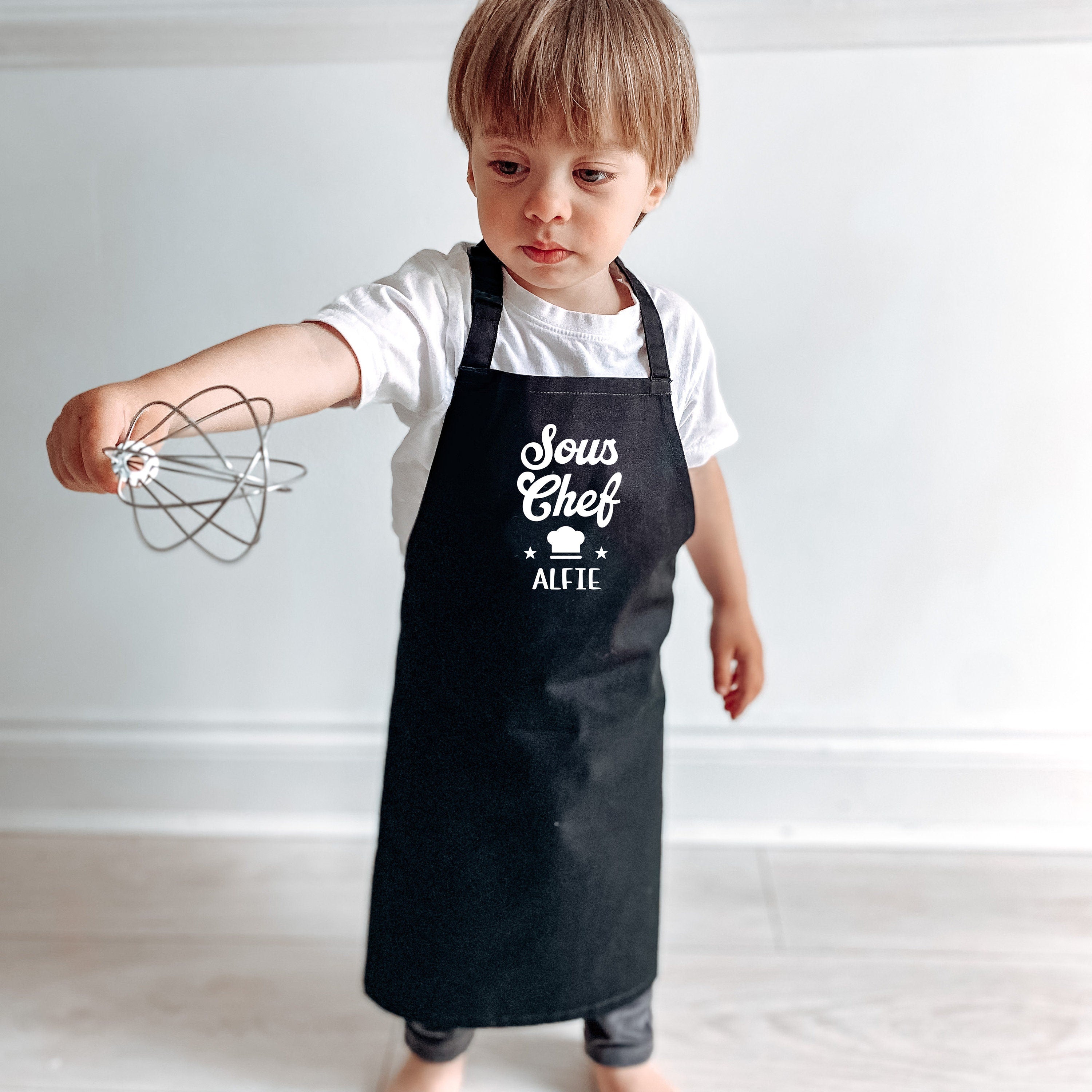 Personalised Matching Dad Kids Apron, Father's Day Christmas Birthday Gift For Dad