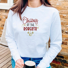 Personalised Matching Family Christmas Sweatshirt, Qty 1, Eco - Sustainable