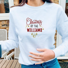 Personalised Matching Family Christmas Sweatshirt, Qty 1, Eco - Sustainable