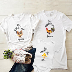 Personalised matching family t-shirt with names, QTY 1, Funny Father's Day, Mother's Day outfit