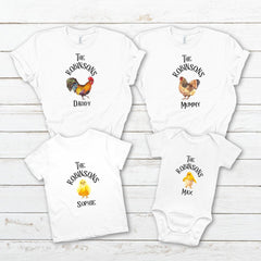 Personalised matching family t-shirt with names, QTY 1, Funny Father's Day, Mother's Day outfit