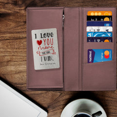 Personalised Metal Wallet Card I love you more The End I Win Valentine's Day Anniversary Birthday Gift