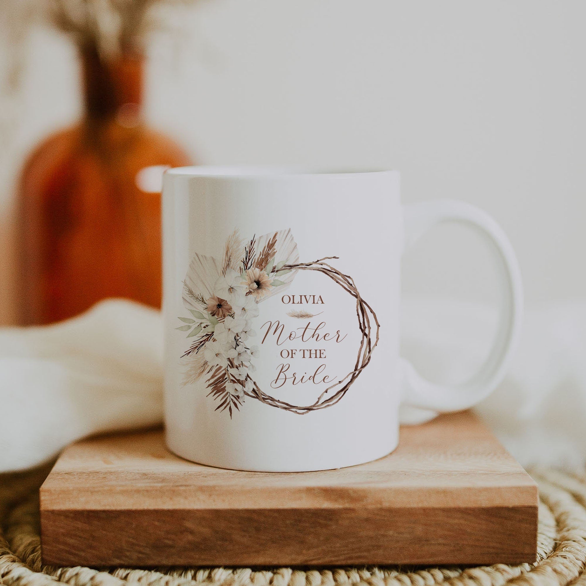 Personalised Mother Of The Bride Mug, Wedding Gift For Maid Of Honour, Bridesmaids, Team Bride Mug