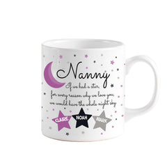 Personalised mug for nanny, Mother's Day gift for grandma, Nanny gift with grandchildren names