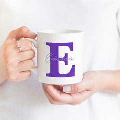 Personalised Mug With Elegant Initial, Personalized Mug With A Name