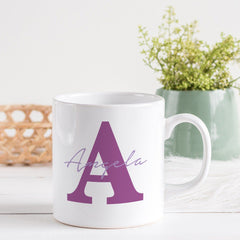 Personalised Mug With Elegant Initial, Personalized Mug With A Name