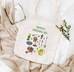 Personalised Mum Nanny Women Gardening Tote Bag, Plant Lady, Plant Lover Gift