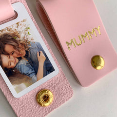 Personalised Mum Photo Keyring, Leather Photo Keychain, Mother's Day gift, gift for mum