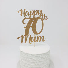 Personalised Mums Birthday Cake Topper with Age