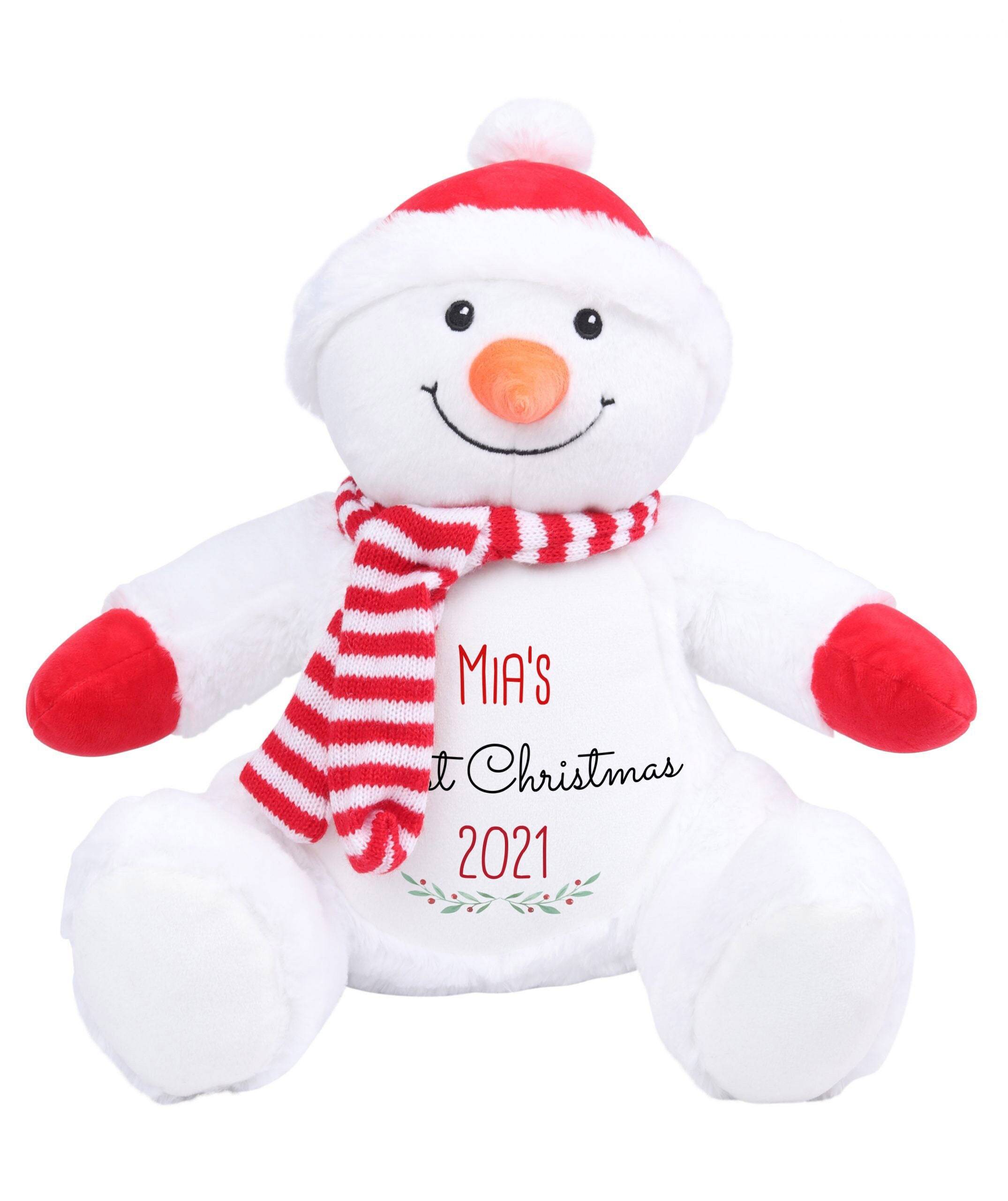 Personalised my first Christmas toy with name, Big size snowman gift 42CM