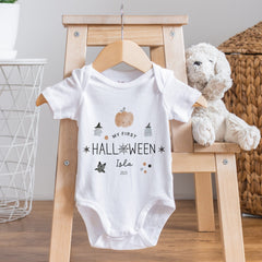 Personalised My First Halloween Bodysuit With Name And Date, 1St Halloween Outfit For Boys Or Girls