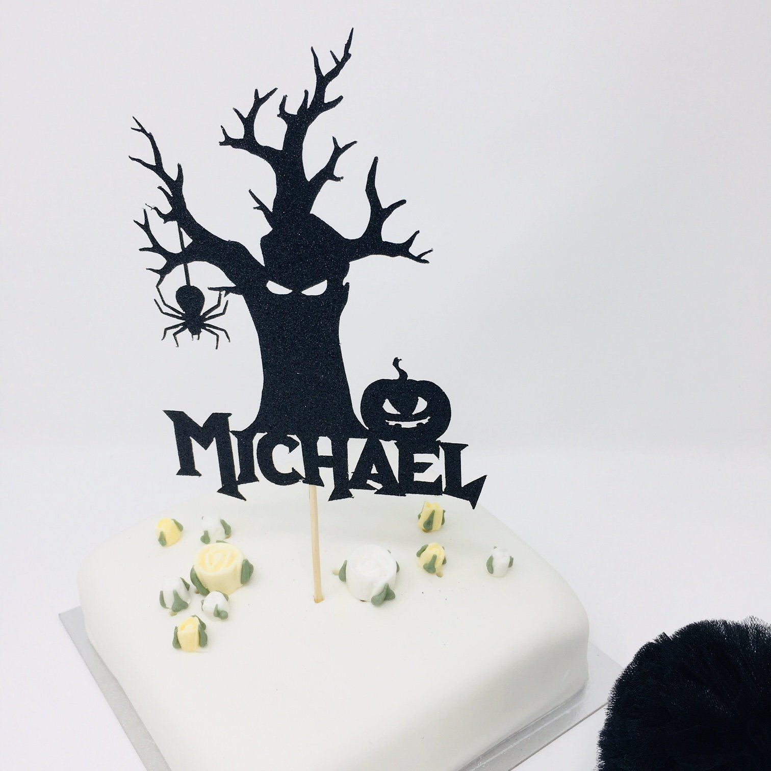 Personalised Name Halloween Birthday Cake Topper