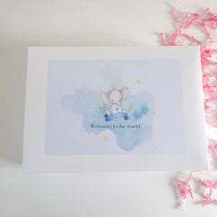 Personalised New Baby Set, PINK or BLUE, Welcome to The World Baby Gift, New Baby Boy Baby Girl Box