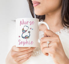 Personalised Nurse Mug With Name, Nhs Nurse Thank You Gift, New Nurse Present