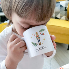 Personalised Nutcracker Christmas Kids Mug with child's name