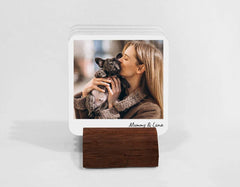 Personalised photo coaster with your text, Gift for mum, dad, grandma, grandpa, uncle, auntie