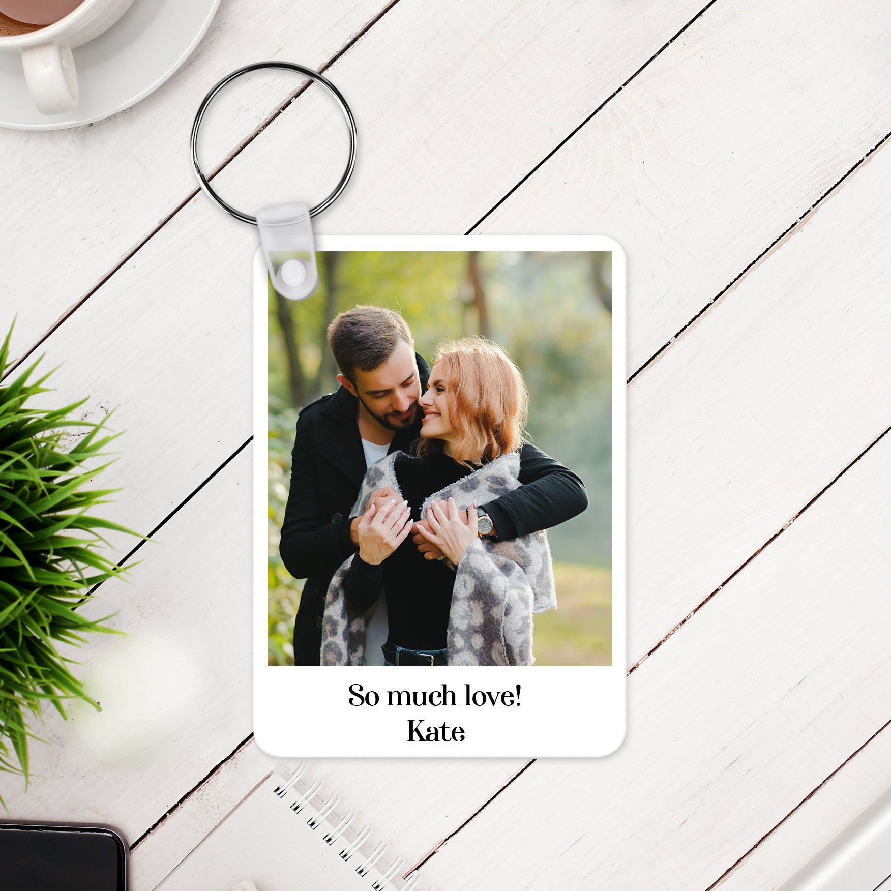 Personalised Photo Keyring, Gift for her and him, Father's Day Keychain daddy, father