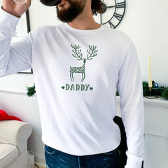 Personalised reindeer matching family Christmas sweatshirt, QTY 1, Xmas jumper adult and kids size