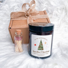 Personalised Scented Candle Christmas Gift for Nanny, Gift Box for Her, Merry Christmas Xmas Present