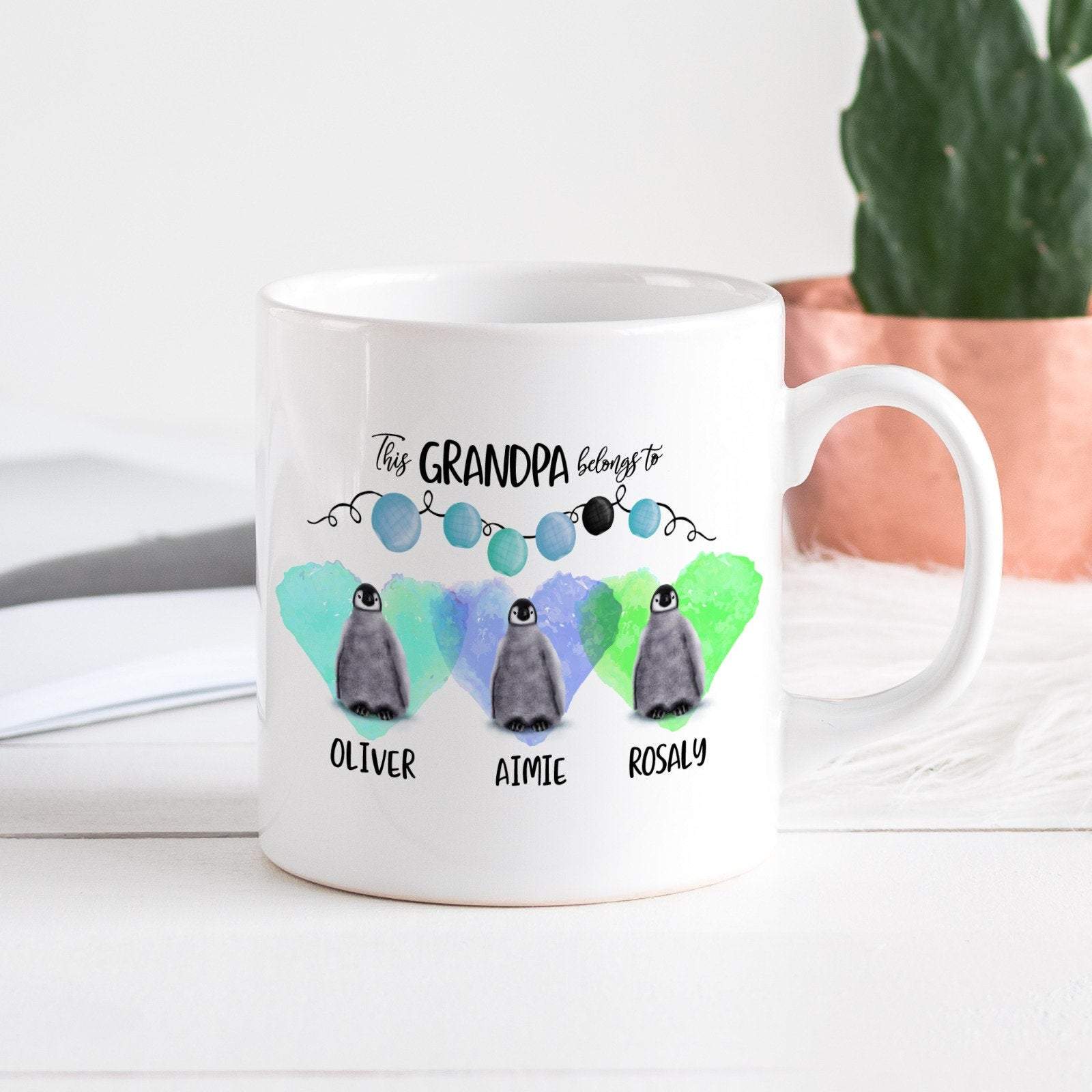 Personalised This Grandpa Belongs To Mug, Father's Day Gift, Birthday Gift For New Grandpa