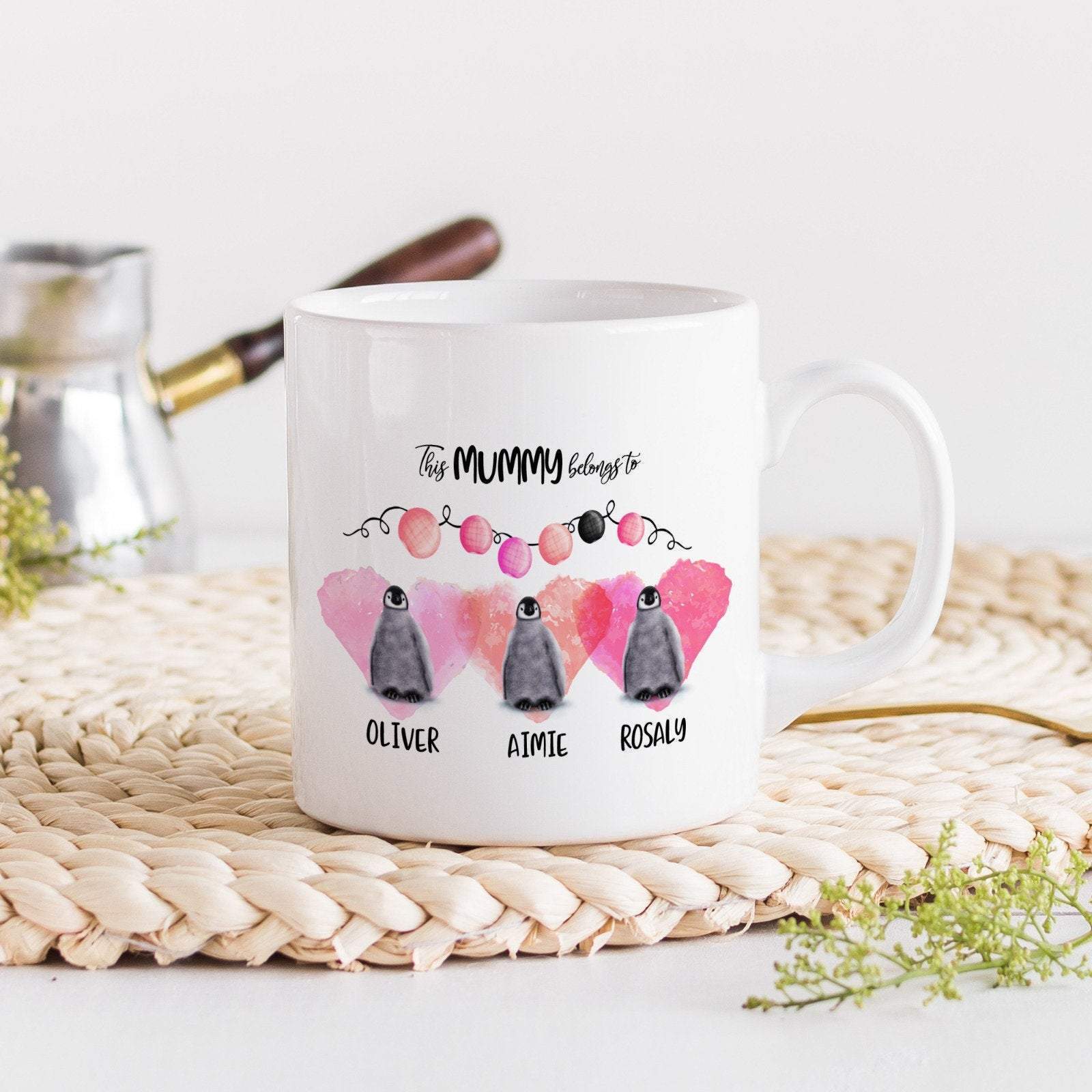 Personalised This mummy belongs to mug with children names,Mother's Day Gift