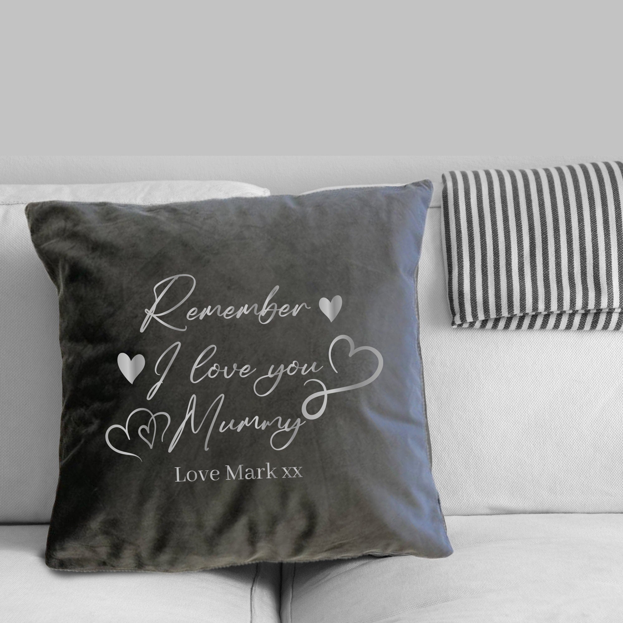 Personalised Velvet Cushion Gift for her, Gift for Auntie Mum Grandma, Mother's Day