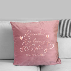 Personalised Velvet Cushion Gift for her, Gift for Auntie Mum Grandma, Mother's Day