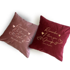 Personalised Velvet Cushion Gift for her, Gift for Auntie Mum Grandma, Mother's Day