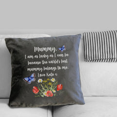 Personalised Velvet Cushion Gift for Nanny, Gift for Grandma, Mother's Day 6 colours Velvet Cushion