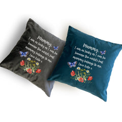 Personalised Velvet Cushion Gift for Nanny, Gift for Grandma, Mother's Day 6 colours Velvet Cushion