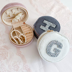 Personalised Velvet Jewellery Box With Initial, Wedding Bride Gift, Bridesmaid Proposal, Jewelry Organiser