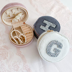 Personalised Velvet Jewellery Box With Initial, Wedding Bride Gift, Bridesmaid Proposal, Jewelry Organiser