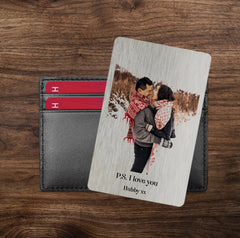 Personalised Wallet Insert Photo Card, Husband Gift, Custom Gifts for Him for Her