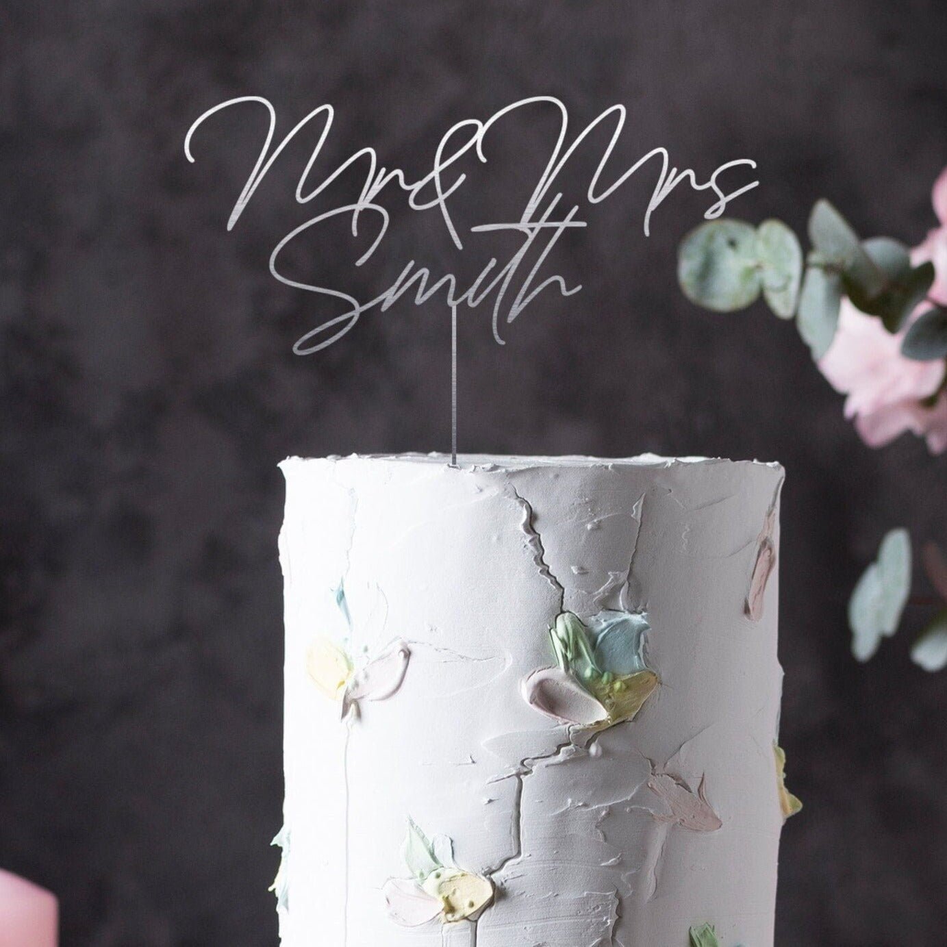 Personalised Wedding Wooden Cake Topper, Custom Engagement Hen Party Decor GB8