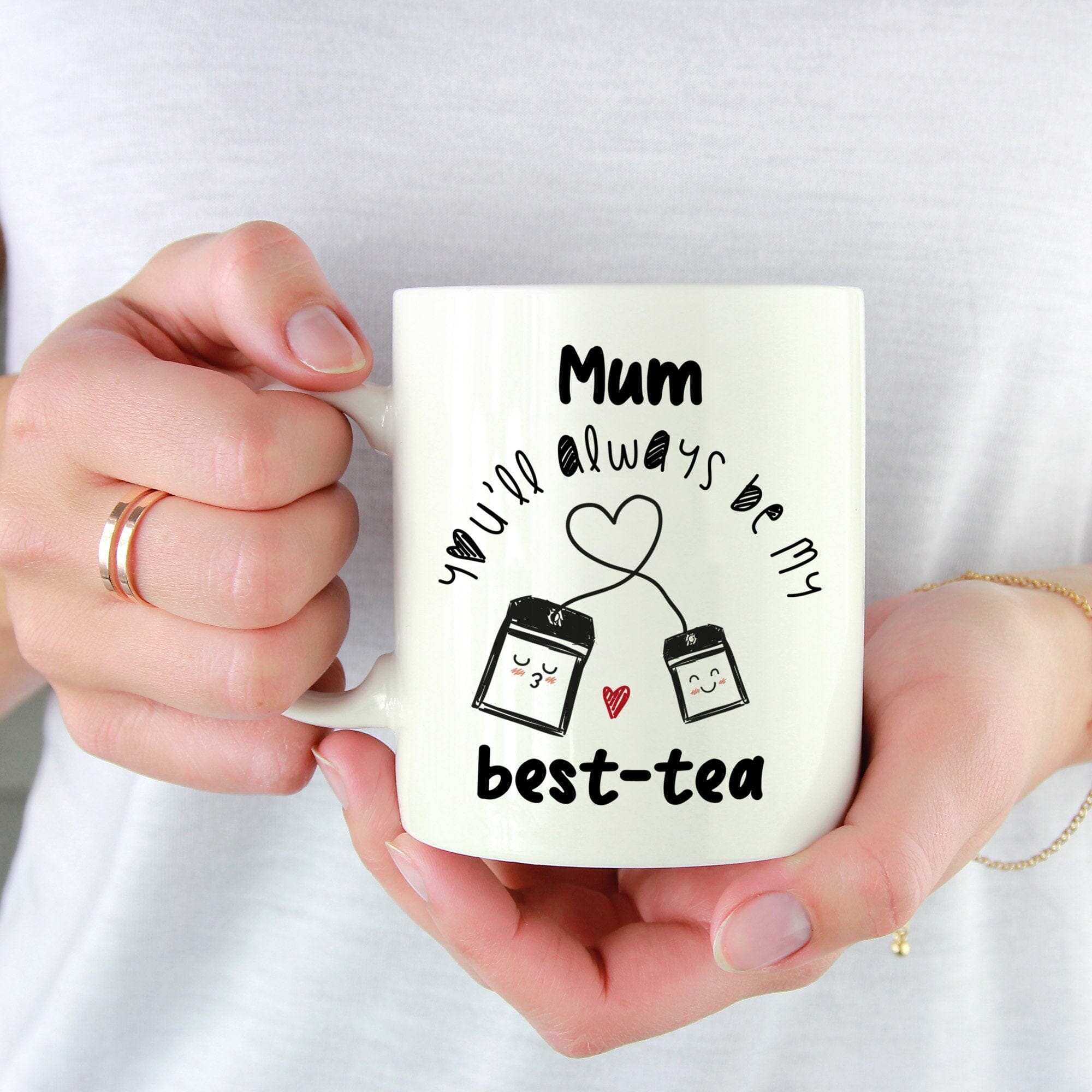 Personalised you'll always be my best - tea mug Tea lover gift for mum dad friend