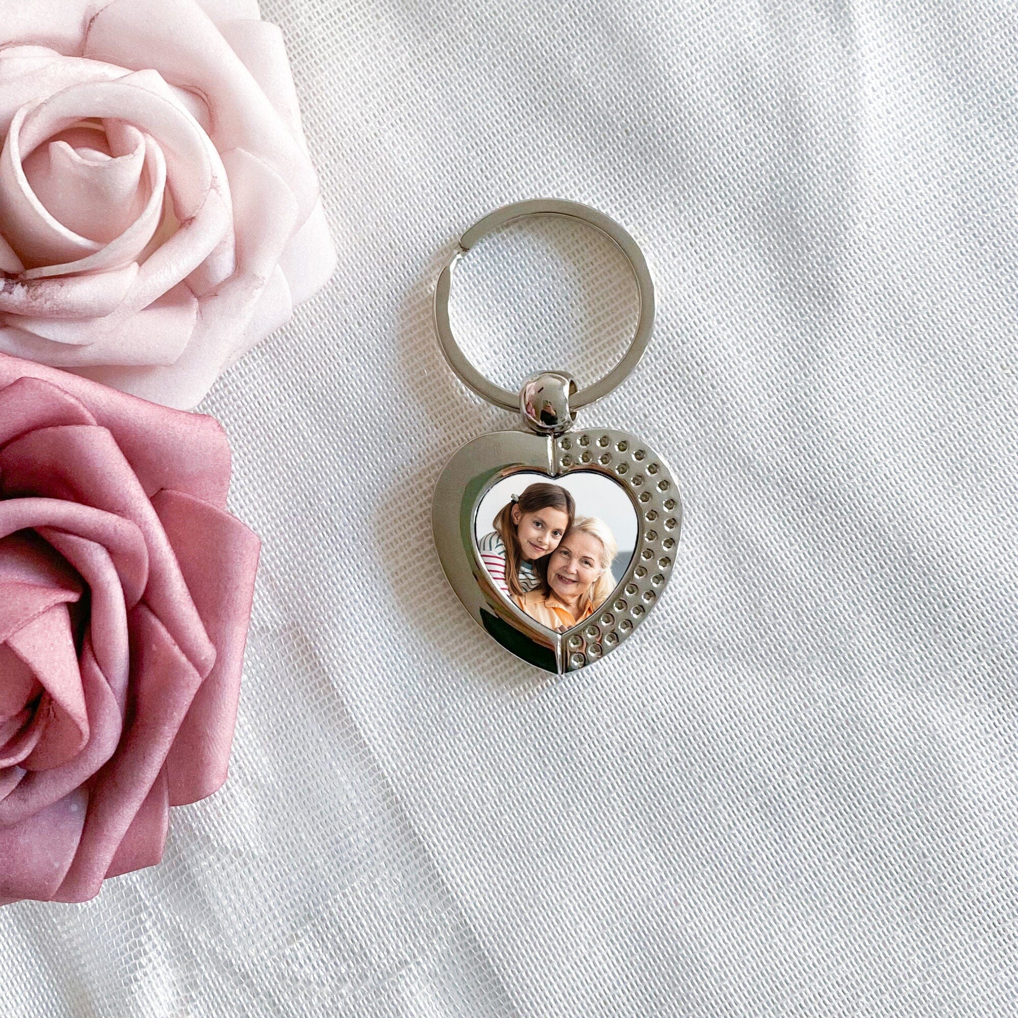 Photo Keyring, Photograph Keychain, Christmas Birthday Mother's Day Father's Day Gift
