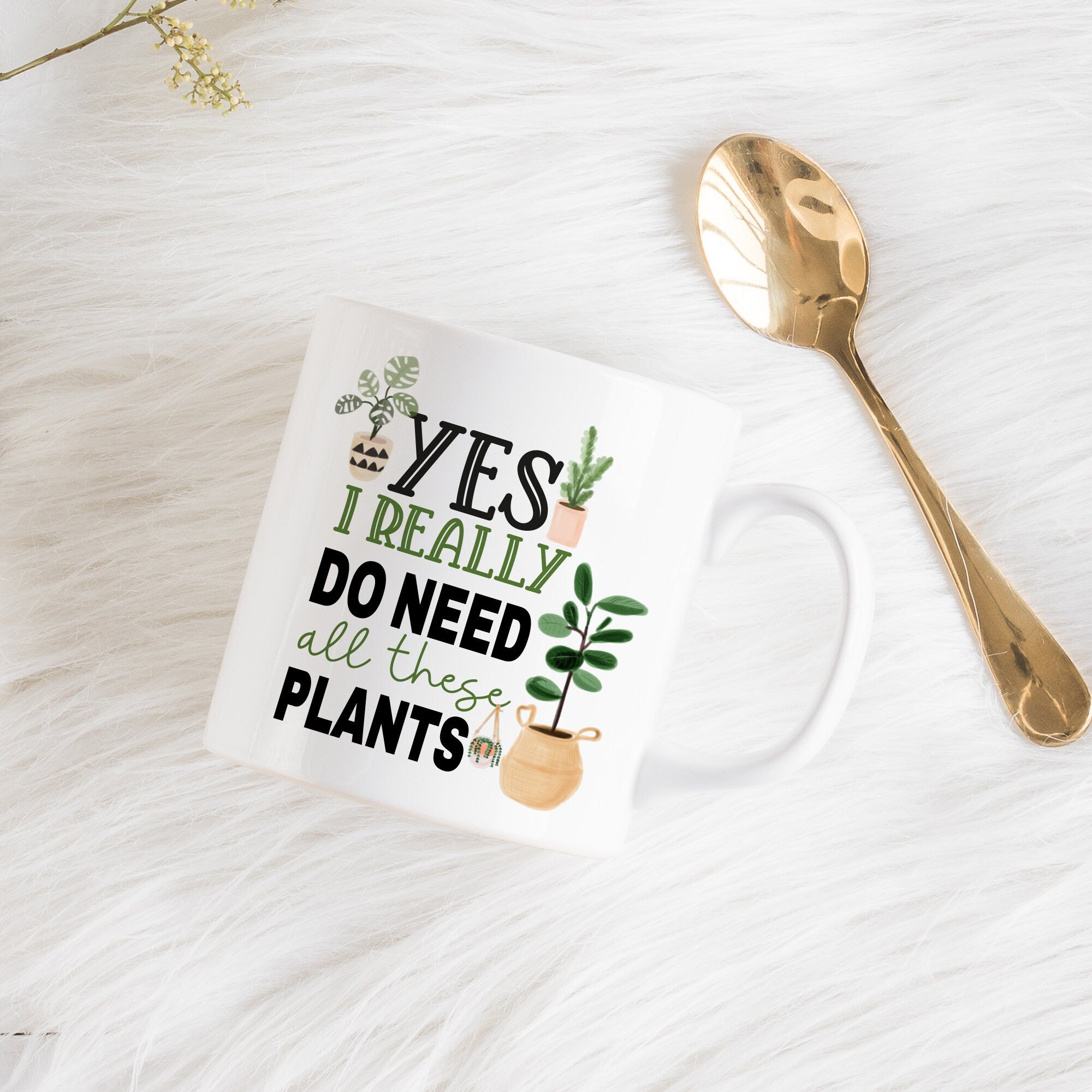 Plant Lovers Gift, Plant Mum Plant Lady Coffee Mug, Houseplant Tea Cup