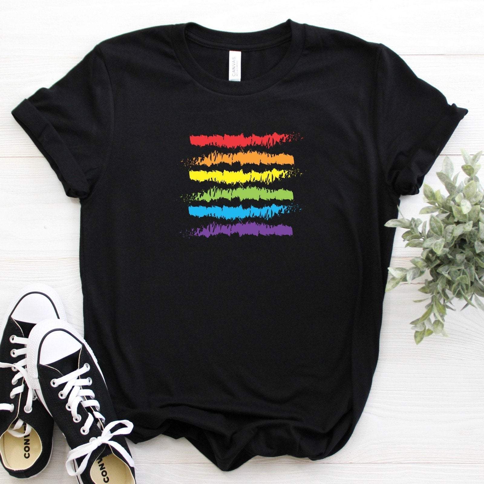 Pride t-shirt, UNISEX Rainbow tee, Pride gift, LGBT flag tshirt, Gay Pride