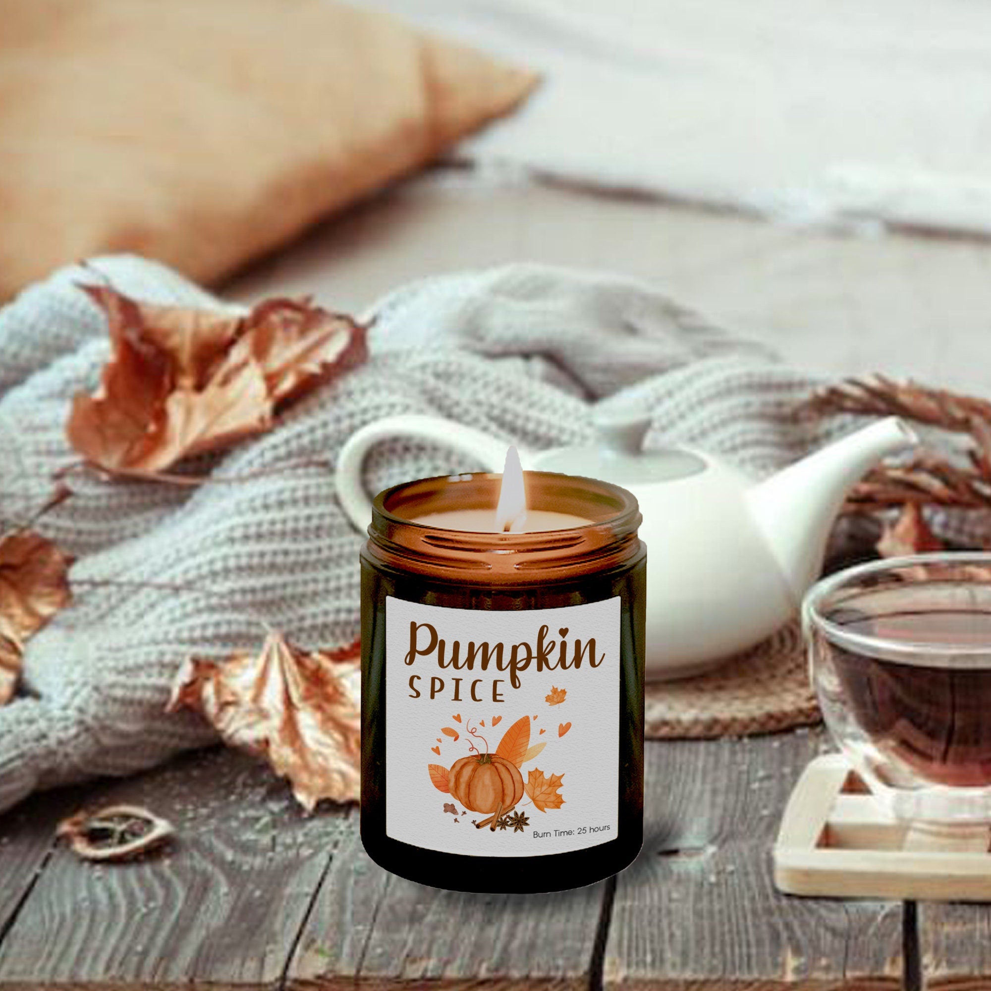 Pumpkin spice candle, Autumn decor, Pumpkin decor, Get cosy gift