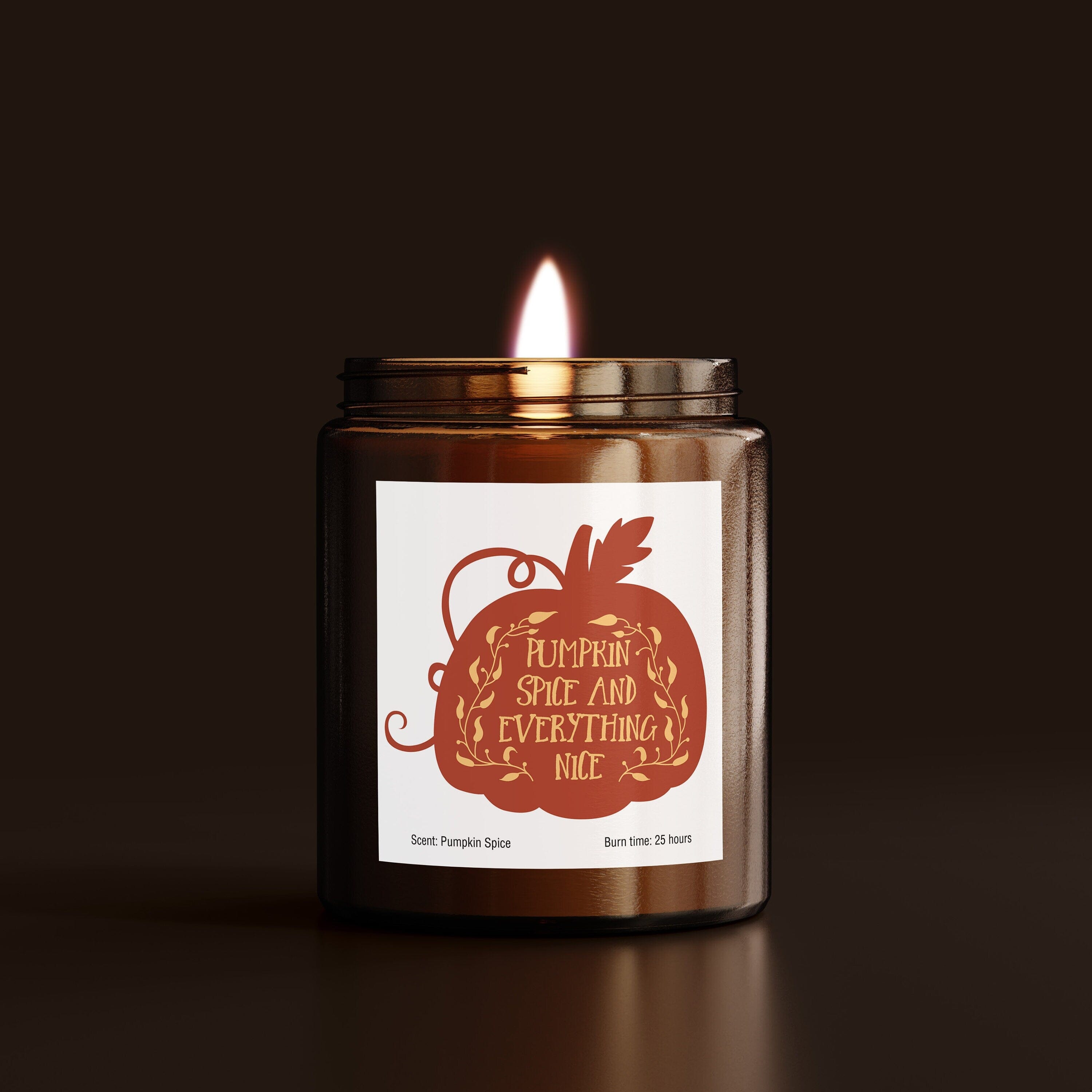 Pumpkin Spice Soy Wax Candle, Scented Candle, Hand-Poured Cosy Autumn Gift for Friends Mum Dad Grandma Home Décor