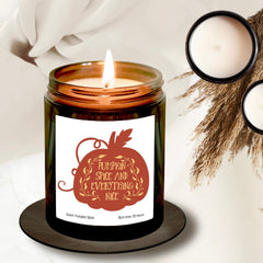 Pumpkin Spice Soy Wax Candle, Scented Candle, Hand - Poured Cosy Autumn Gift for Friends Mum Dad Grandma Home Décor