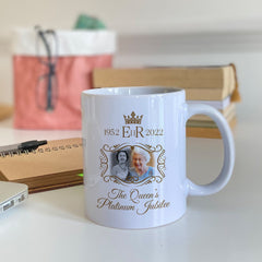 Queen Elizabeth Platinum Jubilee 1952 - 2022 Mug, The Queen's Jubilee Celebration Gift For Her Him