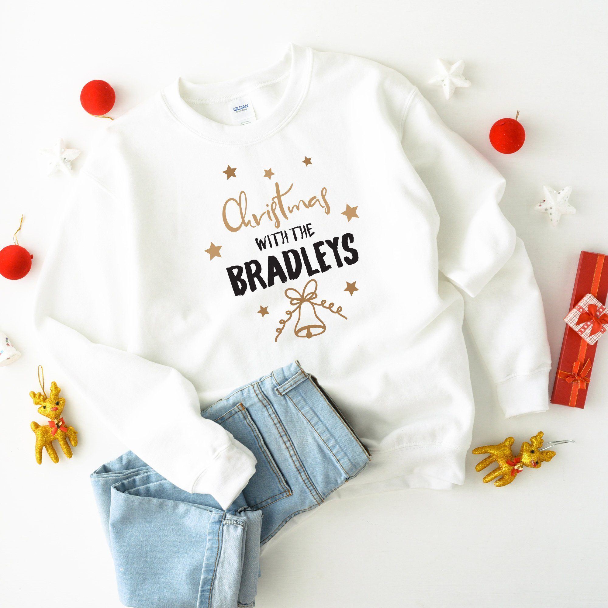 Christmas Jumper & Sizes Festive Family Sweatshirt